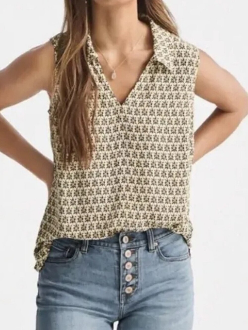 Cabi NWOT Bitmap #6317 Sleeveless Blouse Size XXS